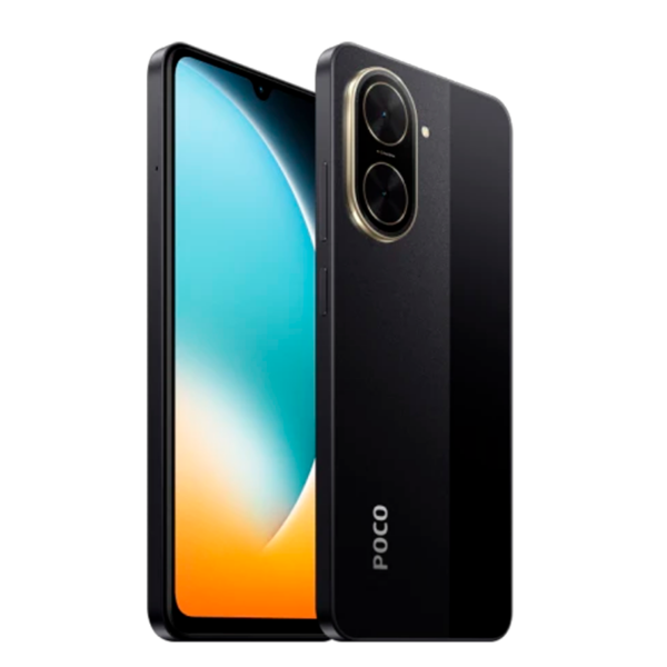 Poco C71 de dorso y frente negro