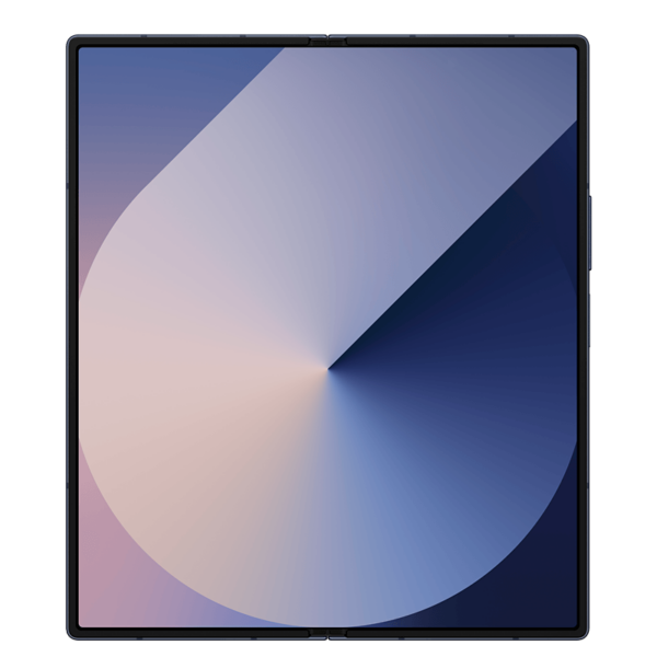 Samsung Z Fold 6 azul abierto de frente (formato tablet)