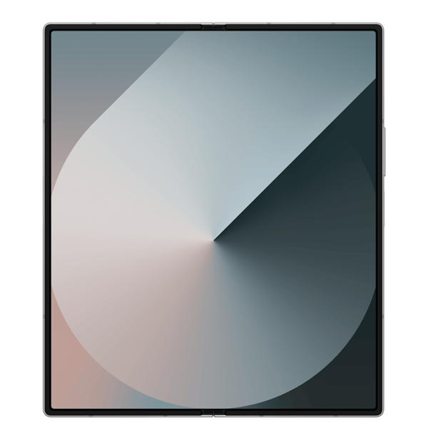 Samsung Z Fold 6 gris abierto de frente (formato tablet)