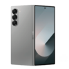Samsung Z Fold 6 gris semi abierto de dorso (formato celular)