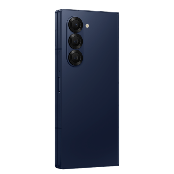 Samsung Z Fold 6 azul cerrado de dorso (formato celular)