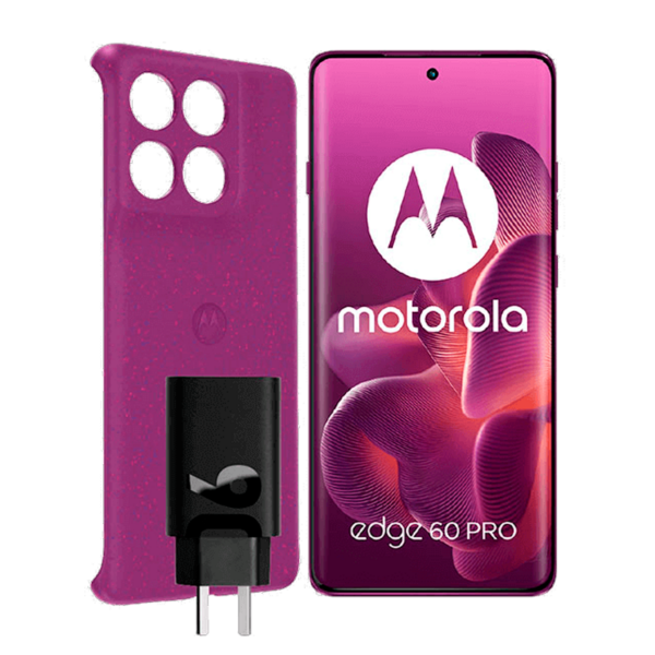 Motorola Edge 60 Pro lila más cargador y funda